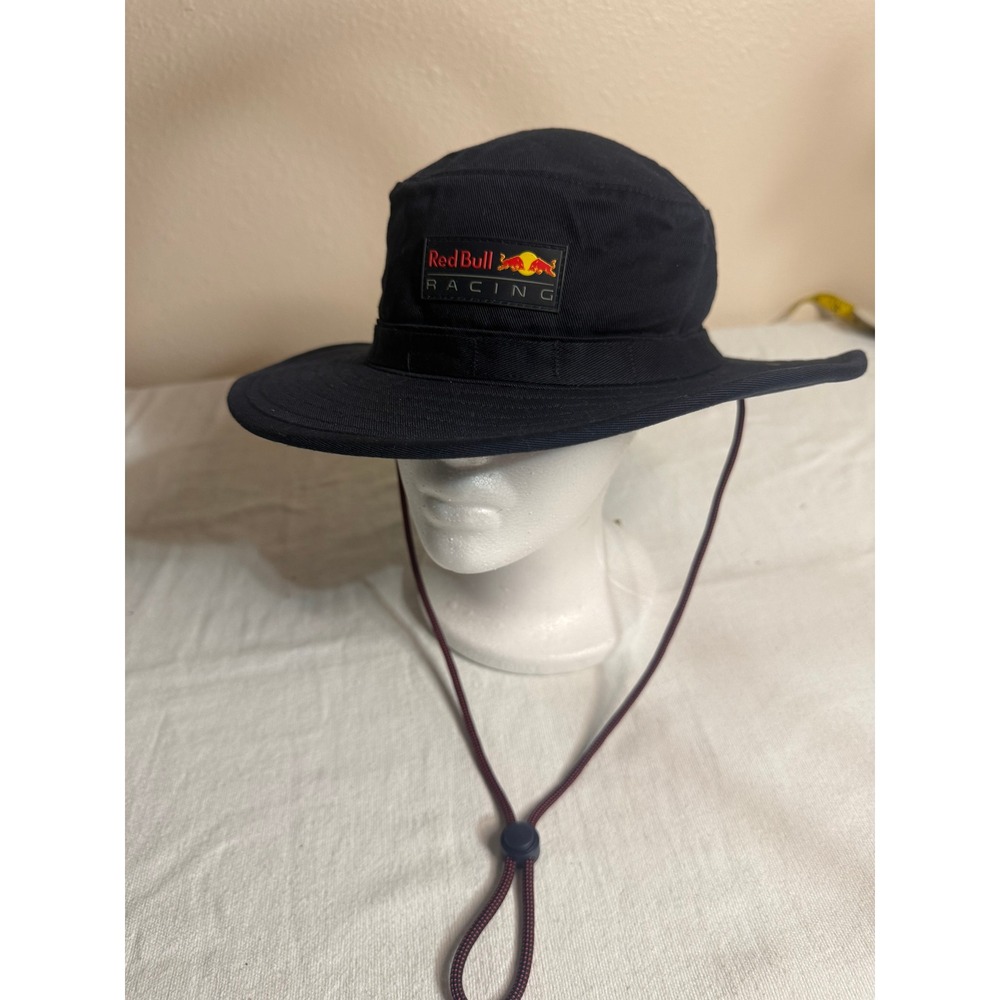 Red Bull Racing F1 Boonie Hat Navy Blue Wide Brim Sun Bucket Hat OSFA 58-60cm